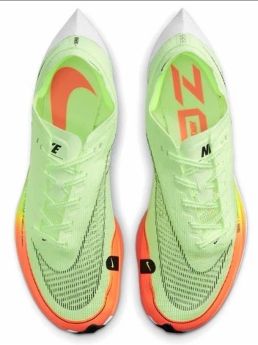 Nike ZoomX Vaporfly NEXT% 2 – Barely Volt / Hyper Orange Men’s Sz. 12 - Picture 5 of 6